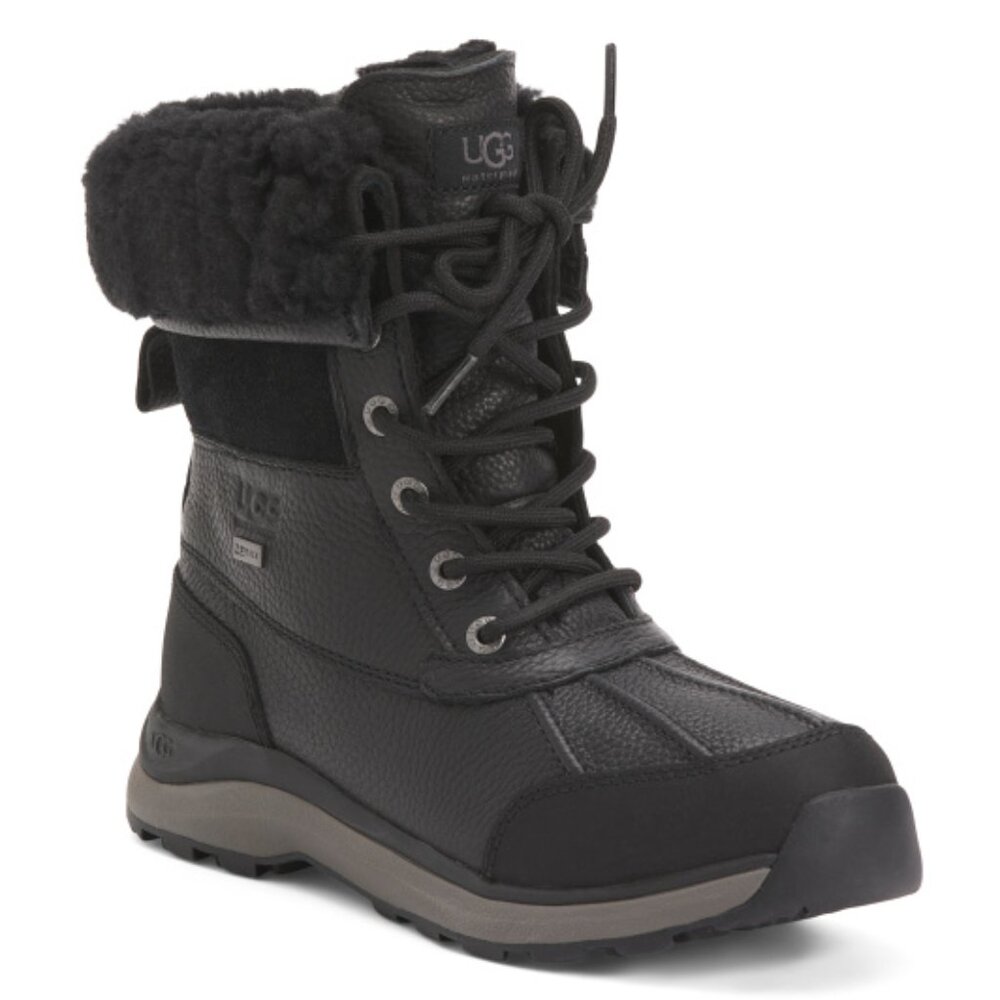 New UGG Women's ADIRONDACK III Leather Winter Waterproof Boots BLACK